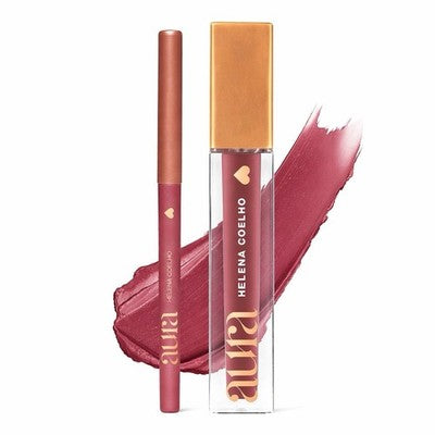 Aura x Helena Coelho Set Labbra Truffle | Rossetto Liquido + Matita